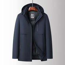 大鹅绒 2025品牌男士羽绒服一衣三穿可脱卸内胆中年厚工作服跨境