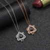 S925 Six Mang Xing Necklace Cross -border Explosion projection 100 types of language jewelry