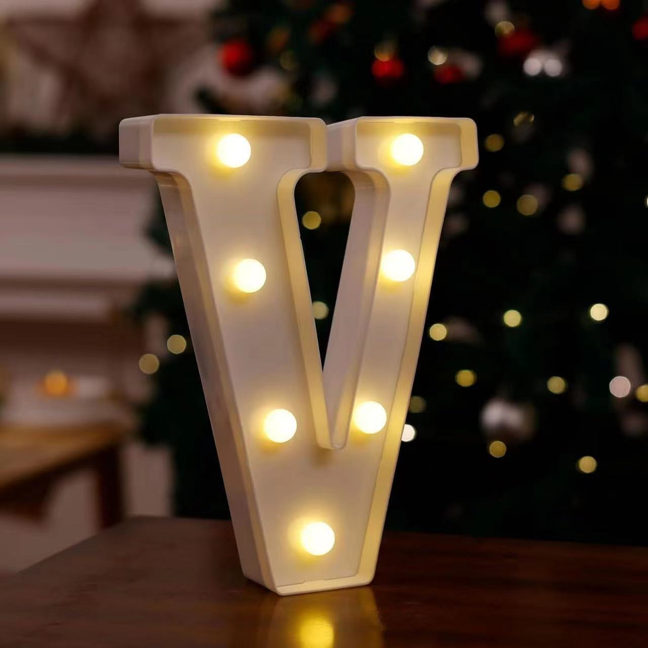 Lámpara LED de Letras y Números de PVC Decorativa para Fiestas y Bodas image 26