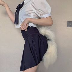 Handmade Long Animal Tail Anime Convention Cosplay Prop Maid Cat Girl Fox Tail Lolita Accessory