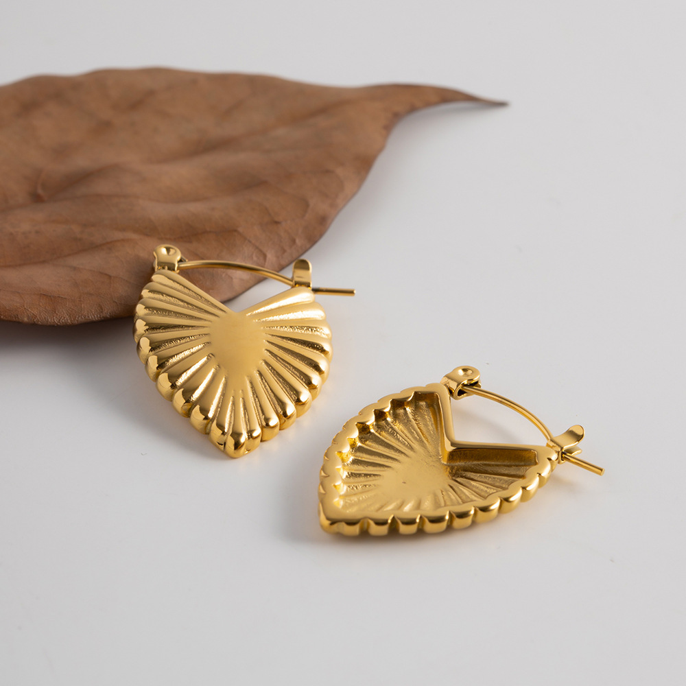 Fashion Heart Shape Stainless Steel Plating Earrings 1 Pair