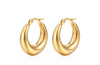 Metal retro earrings stainless steel, wholesale, french style, 750 sample gold