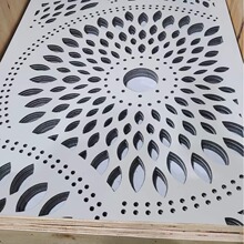 镂空打孔铝塑板冲孔加工切割成型定尺寸制图厂家直销UV丝