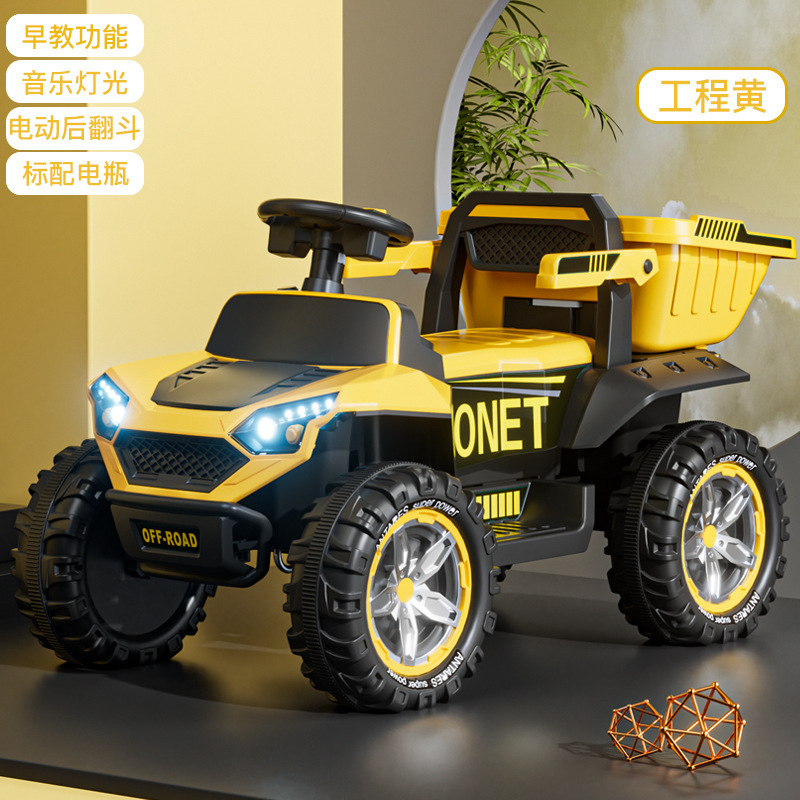 Excavadora para niños super grande para personas, niños y niñas, coche de juguete, coche de playa cruzado, coche eléctrico de ingeniería para niños