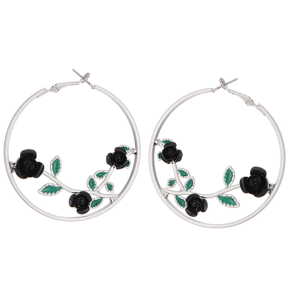 Flower Retro Alloy No Inlaid Plating Earrings display picture 1