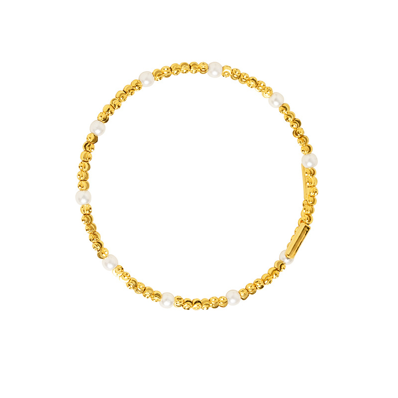 Brazalete de perlas de oro de arena de Vietnam ajustable de perlas de lujo ligero nicho de diseño de alta calidad accesorios fuente al por mayor