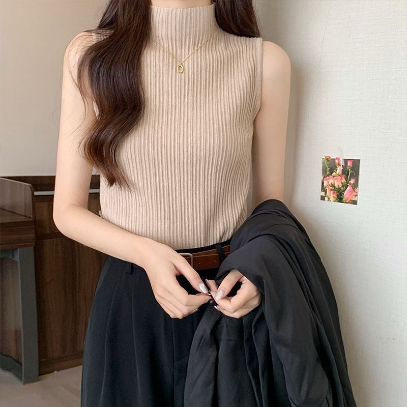 中领加长款背心夏季气质打底衫女外穿雪尼尔洋气内搭上衣显瘦修身|undefined
