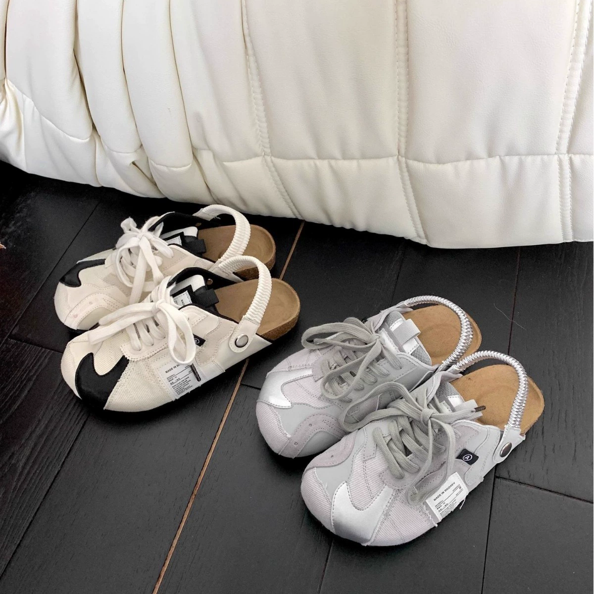 Французские двойные туфли Borkenk женские летние туфли 2024 новые толстые подошвы увеличены