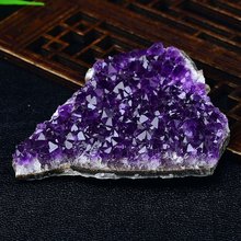 巴西天然紫水晶簇原石摆件矿石标本家居摆设聚宝盆手链消磁净化