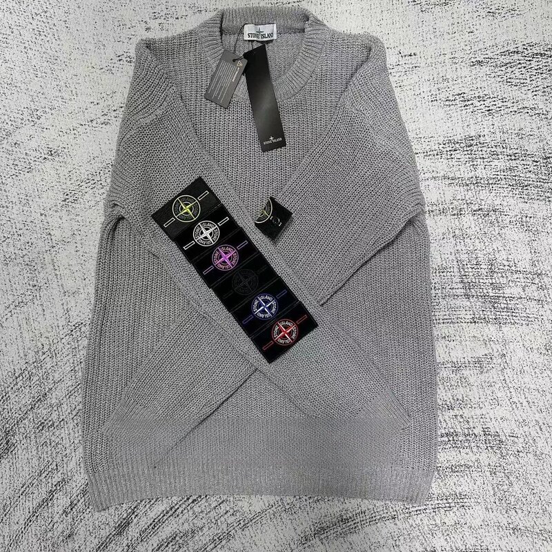Cross-Border Hot-Selling Stone Versatile Pullover Long-Sleeve Sweater, High-Quality Solid Color Stone-Colored Warm Casual Knitwear Cross-Border Hot-Selling Stone Versatile Pullover Long-Sleeve Sweater, High-Quality Solid Color Stone-Colored Warm Casual Knitwear