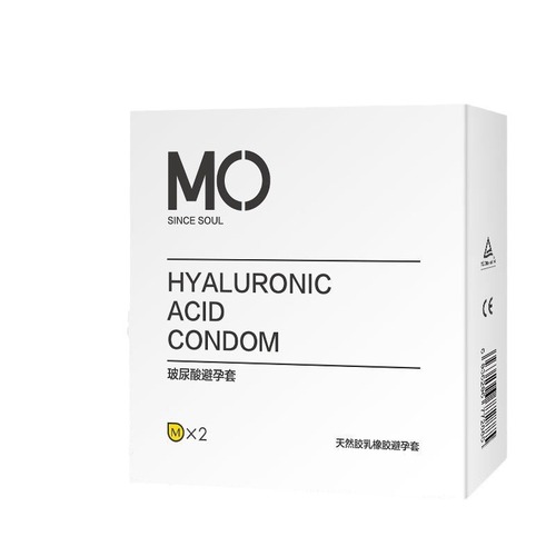 名流安全套MO玻尿酸2只装小盒润滑超薄型避孕套 成人性保健品批发