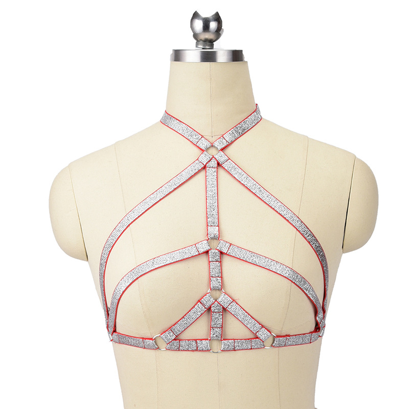 亚马逊速卖通欧美爆款诱惑镂空绑带文胸松紧带情趣弹性线束内衣女|ru