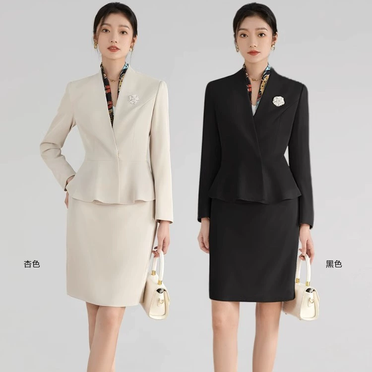 Профессиональный костюм стюардессы для женщин, новинка 2024 года, осенний женственный элегантный чехол, рабочая одежда для салона красоты, рабочая одежда для офиса продаж