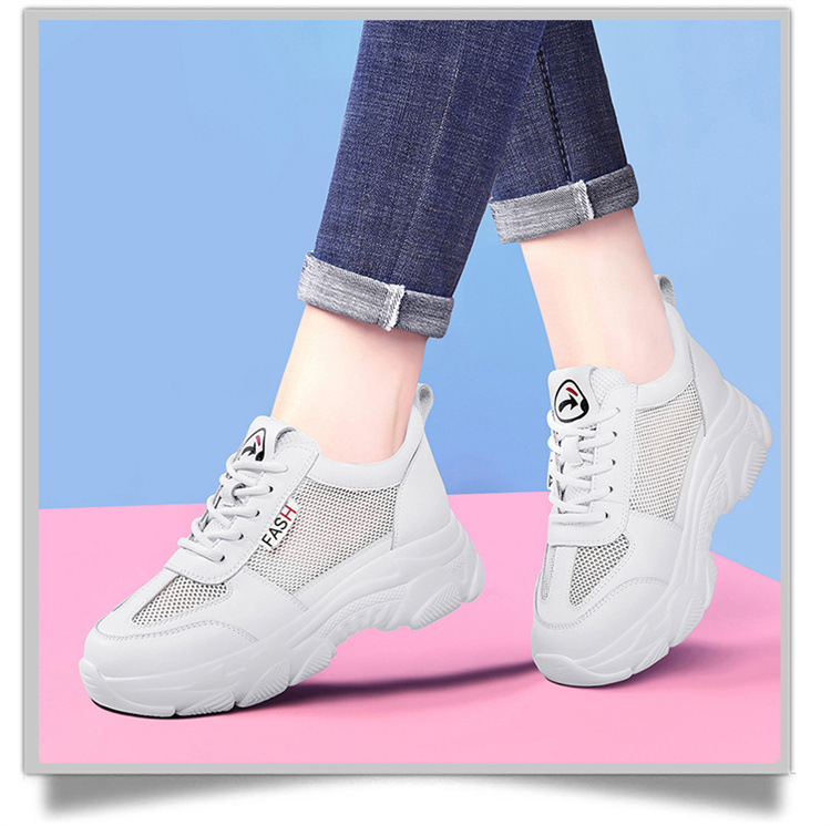 Giày sneaker nữ chunky đế dày lưới thoáng khí mùa hè 2025 — 58306m Màu xám thoáng khí/Chiều cao gót 6cm, 11253-2 màu trắng xanh thoáng khí kiểu dáng/gót cao 5cm, 11253- 2m Màu Xám Kiểu Thoáng Khí/Chiều Cao Gót 5cm, Mẫu thoáng khí DH58316 màu be/chiều cao gót 5cm chi tiết 7