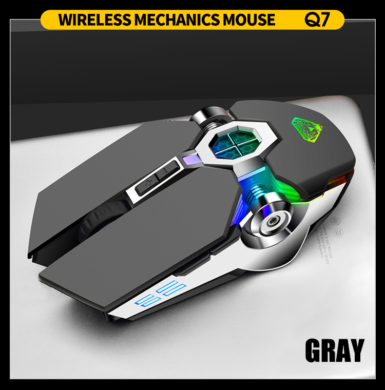 Emperor Leopard Q7 Wireless Charging Gaming Silent with Light Emitting Water Cooled Mechanical Mouse_voghion.com