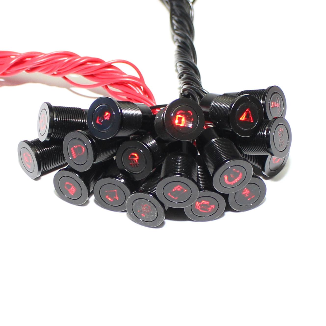 IP67 Водонепроницаемый черный металлический сигнальная лампа водонепроницаемый индикатор сигнала Светодиодный индикатор питания