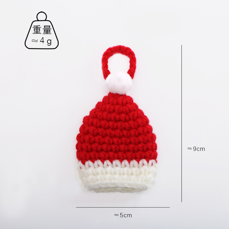 国境を越えた人気の手作りかぎ針編みクリスマスニット人形サンタクロースペンダントクリスマスギフトウールボックス|undefined