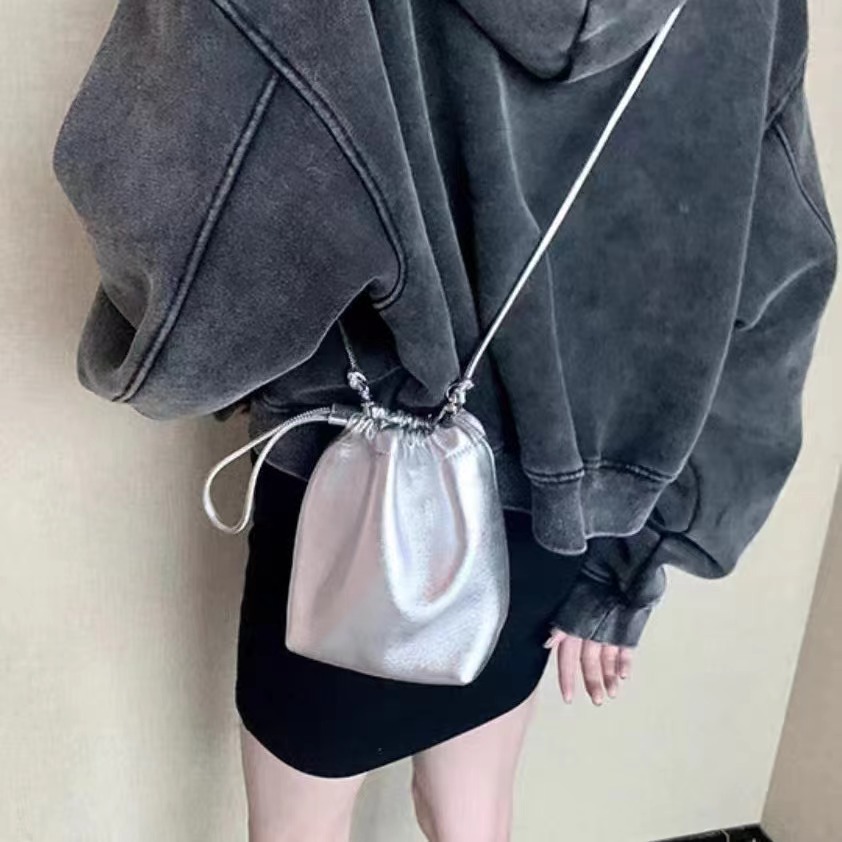 Nuevo bolso bandolera con cordón para teléfono móvil para mujer, minibolso informal versátil a la moda con un solo hombro_voghion.com