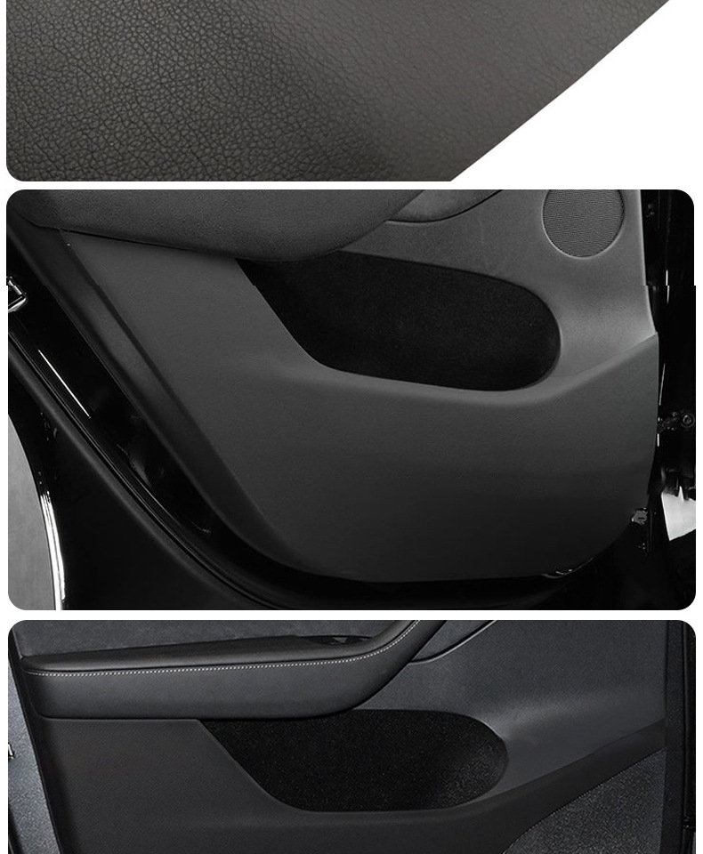 Suitable for the New Version of Tesla Model Y/3 Front and Rear Door Edge Anti-Kick Pad Leather Patch Stain-Resistant Threshold Welcome