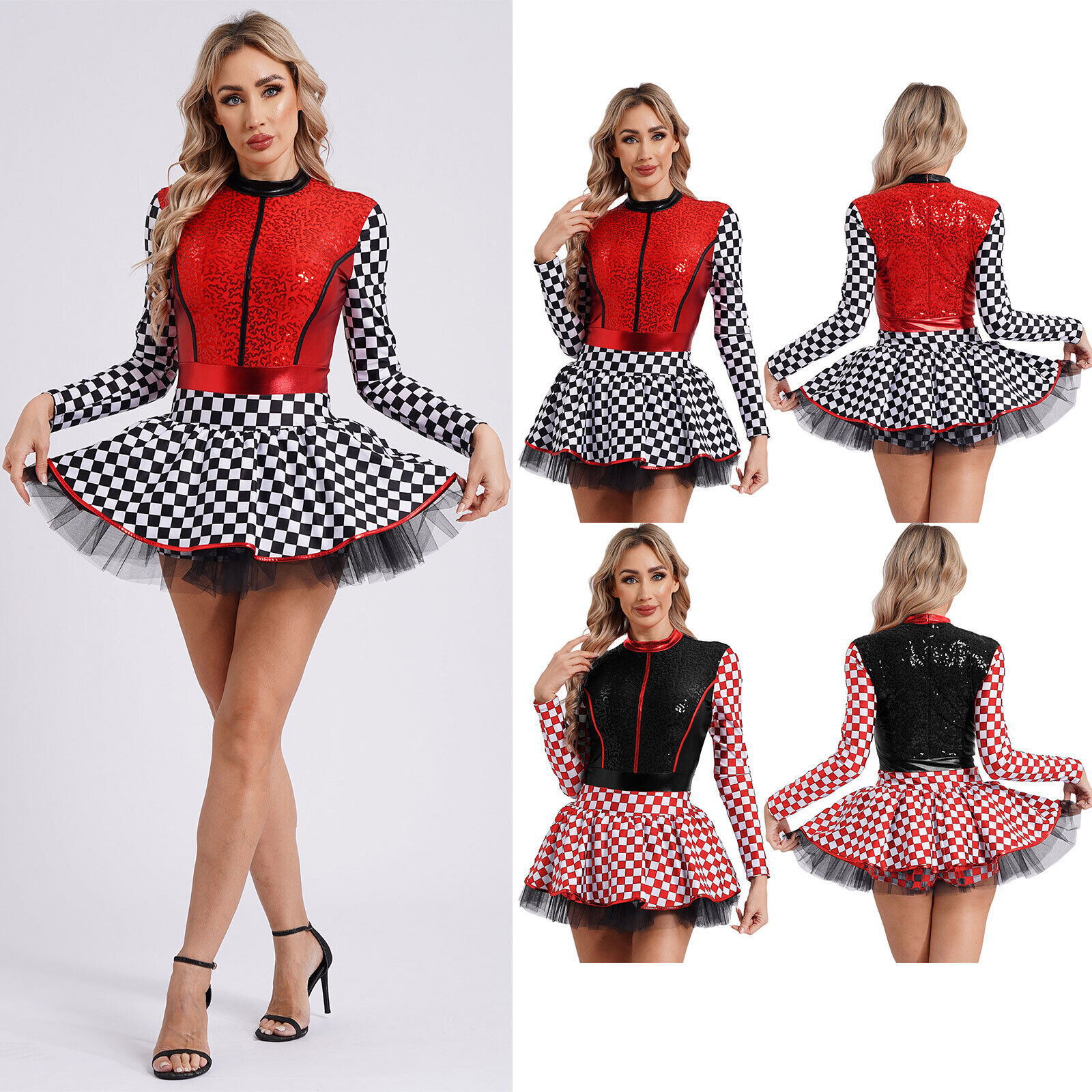 European and American Halloween Car Model Racing Girl Suit Cheers Stage Performance Costume Nightclub Suit Factory Outlet