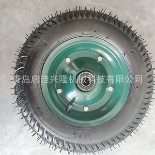 16寸350-7橡胶充气轮 梳子花纹充气橡胶轮脚轮手推车老虎车橡胶轮