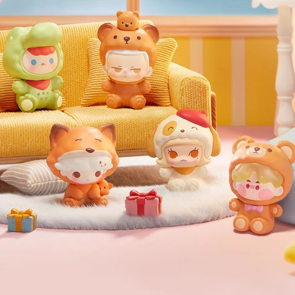 【五折】正品泡泡玛特睡衣网红爆款车载萌粒玩具盲盒手办礼物公仔