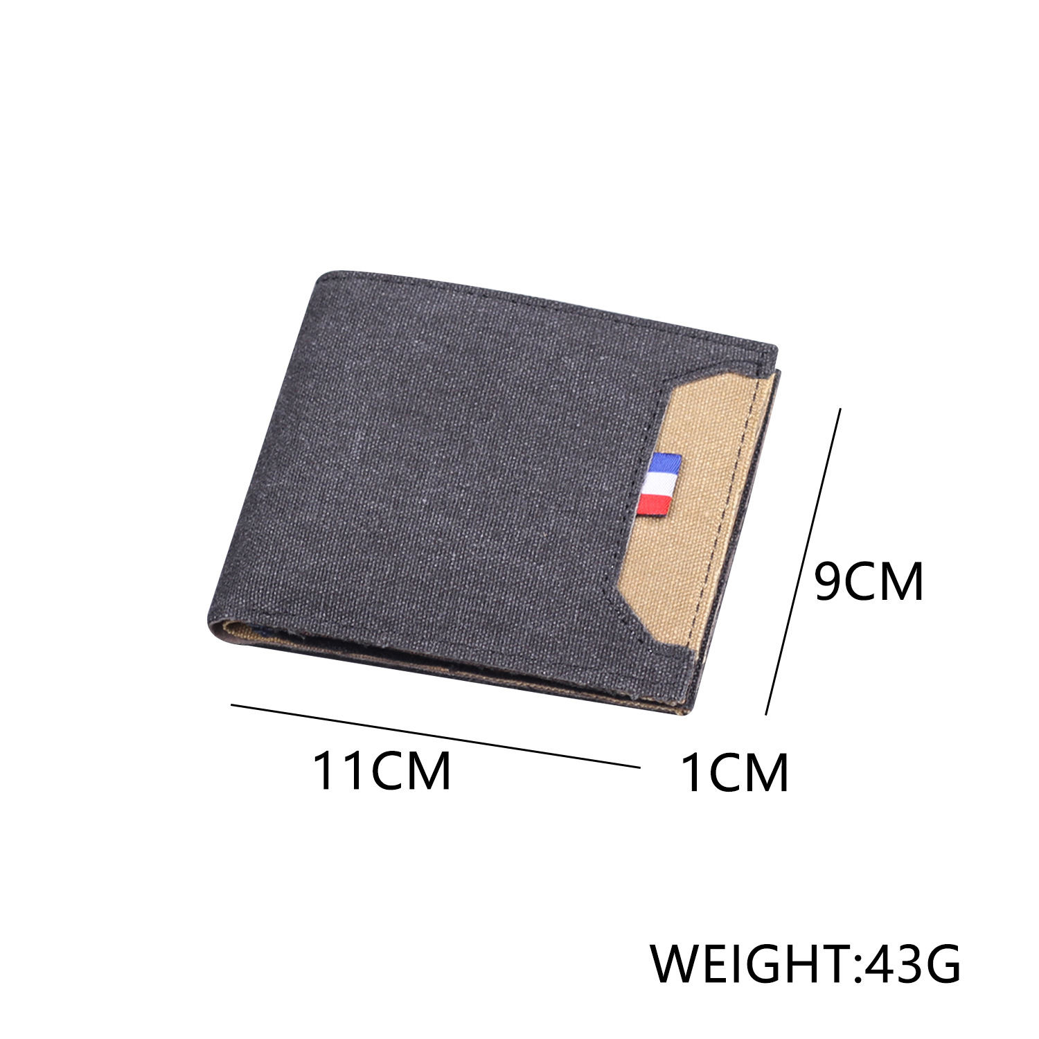 Canvas cartera de hombre cartera corta cartera de tarjetas cartera de hombre cartera de boletos de hombre jeans delgado hombre comercio electrónico transfronterizo