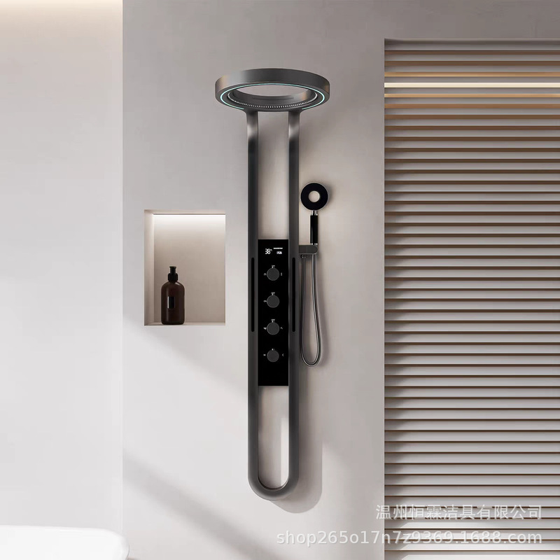 Cross-Border Trade Shower Screen and Showerhead Set for Home Use, Back and Waist Washing, Handheld Spray Head, Waterfall Surround, Star River Waterfall