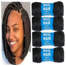 脏辫毛线编织线团brazil wool hair丙纶丝黑人编发线非洲假发线