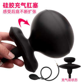 蝴蝶式外出分离式充气肛塞男女用后庭扩张器佩戴塞成人性用品