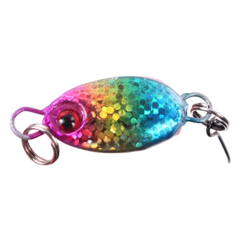 2g3g5g Placa de hierro micro frijol mágico pequeño pez de plomo raya blanca Luya cebo falso cebo de agua dulce Bass rebordear boca solo gancho de boca de caballo