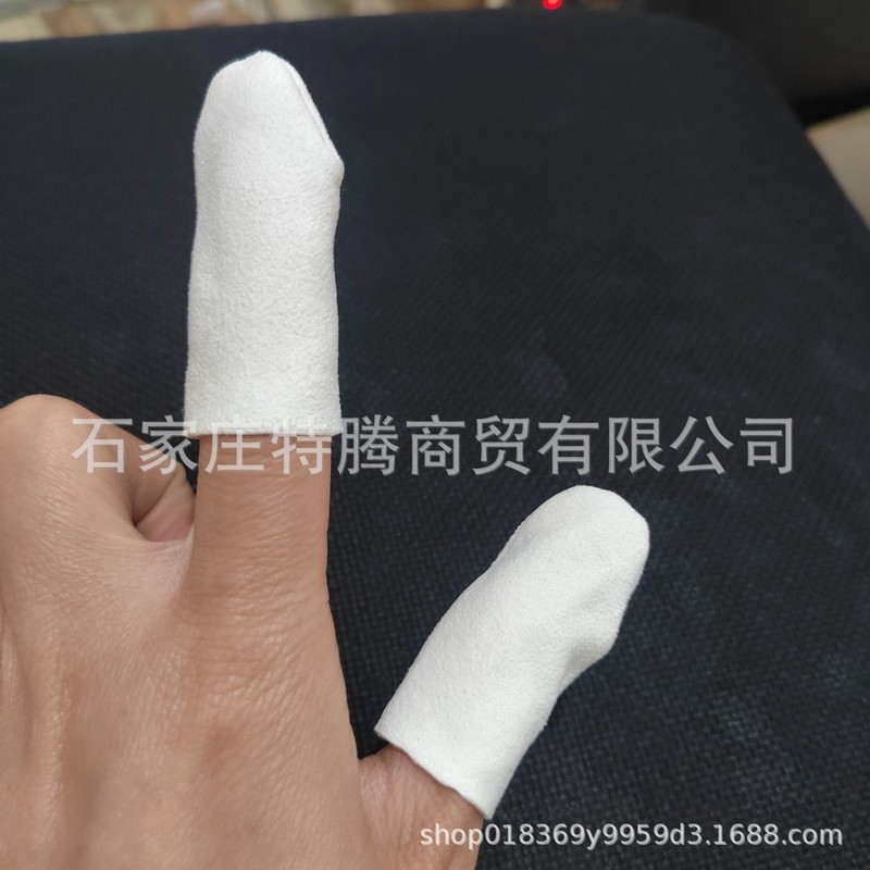 Wholesale suede finger headgear text play polished protection non-slip work finger cover thickened wear-resistant beige plate finger headgear Wholesale suede finger headgear text play polished protection non-slip work finger cover thickened wear-resistant beige plate finger headgear