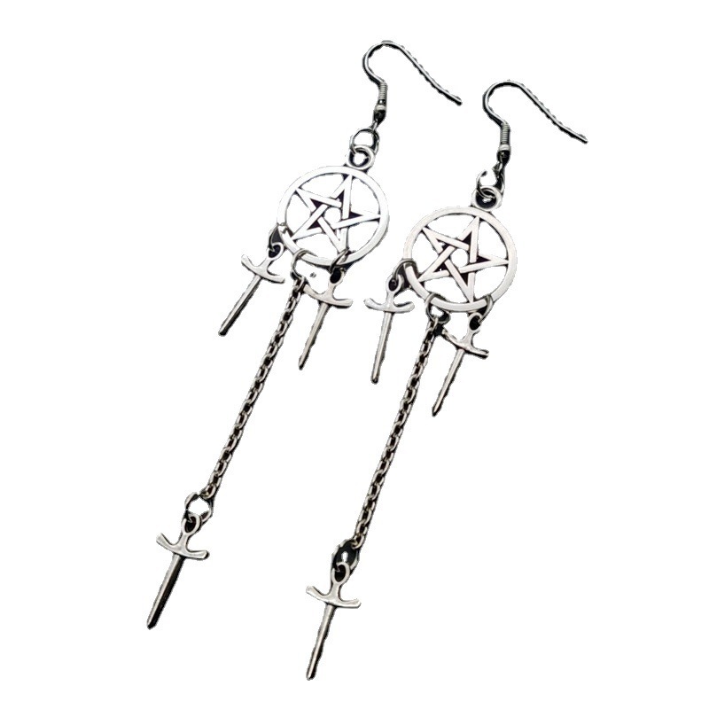 Fashionable long earrings, European style, Gothic, (Cross-border trading)
