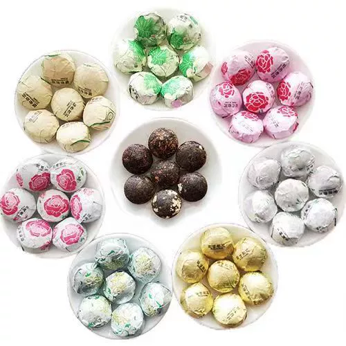 7 видов цветочного аромата Пуэр маленький чай Туо Роза Хризантема Жасмин пион лист лотоса клейкий Аромат Риса оригинальный чай Пуэр Юньнань