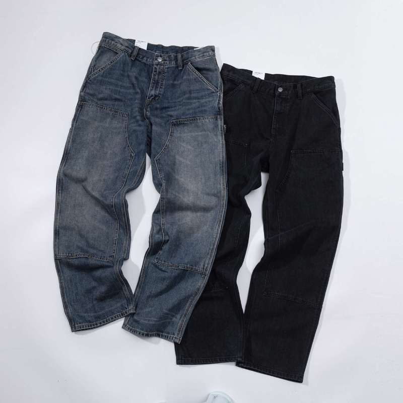 Carhart Wip Og Double Knee Carhartt Double-Knee Jeans Loose Casual Straight Washed Denim Carhart Wip Og Double Knee Carhartt Double-Knee Jeans Loose Casual Straight Washed Denim