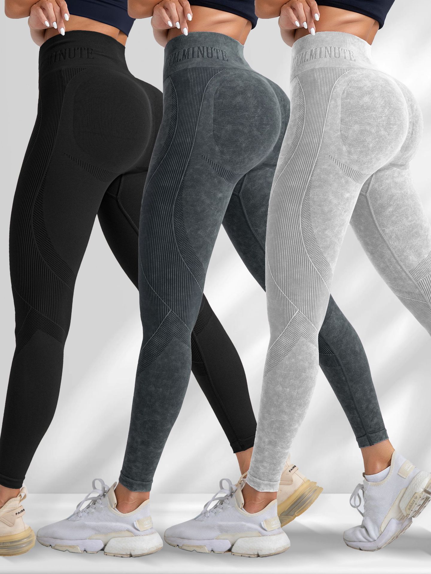 Vacation Sport Style Solid Color Nylon Spandex Active Bottoms Leggings display picture 2