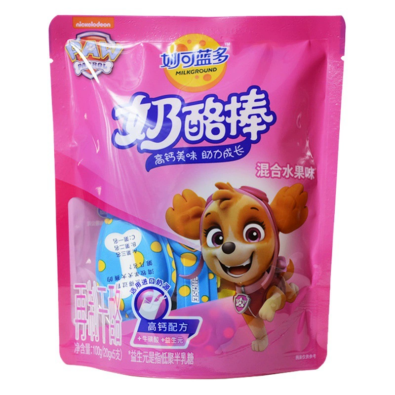 Новые сырные палочки Date Miao Ke Lan Duo, 100 г, 5 палочек, 5 вкусов, детские снеки с высоким содержанием кальция, оптом