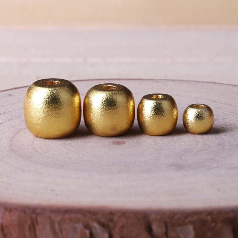 強力な色保持銅メッキサンドゴールドオールドスタイルビーズバレルビーズルースビーズアクセサリー diy 手作りブレスレットネックレスジュエリー材料アクセサリー|undefined