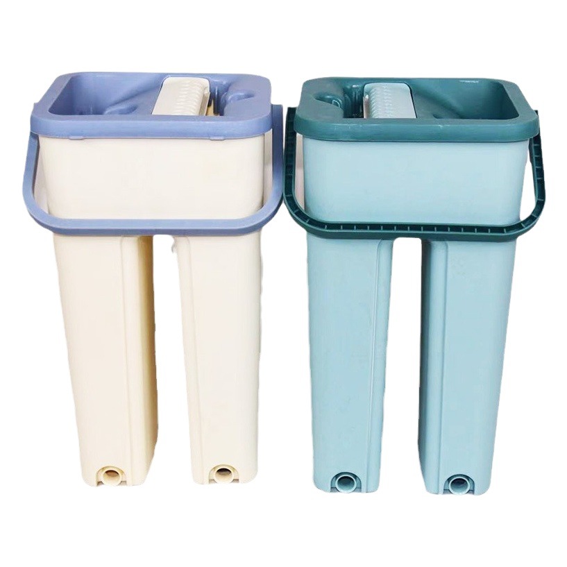 Fregona ahorro de trabajo hogar actualizado raspado fregona perezosa fregona plana cubo húmedo y seco traje de doble uso tienda departamental