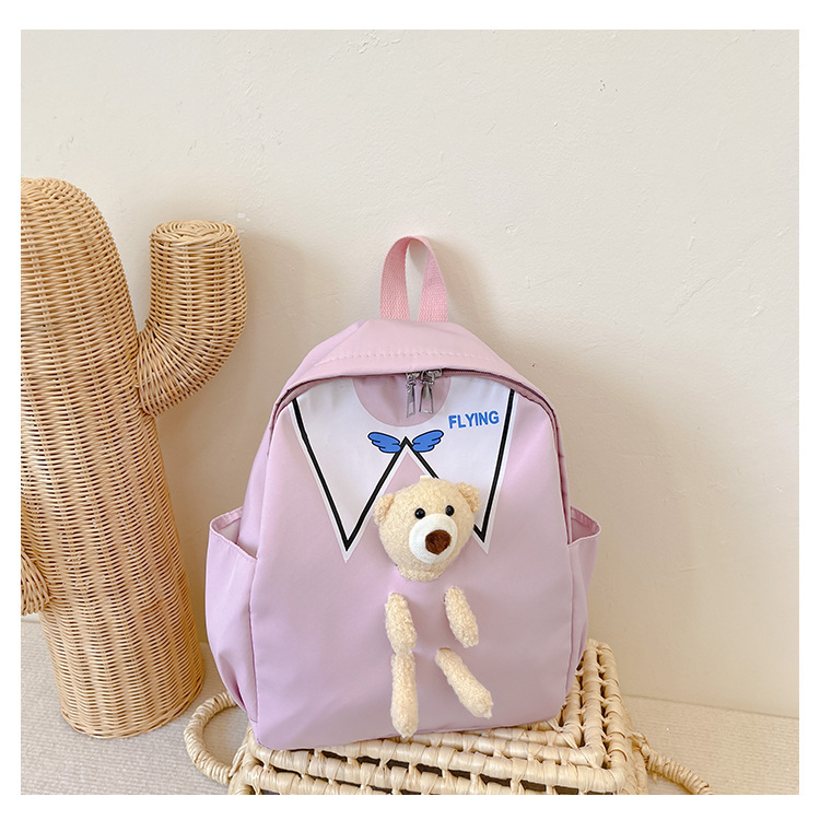Nueva mochila de Kindergarten hembra Super lindo bebé mochila grande, mediana y pequeña Clase simple mochila Linda mochila muñeca de captura