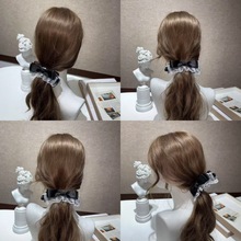 白色蕾丝黑色蝴蝶结香蕉夹夹子发卡头饰新款高端发饰ins风