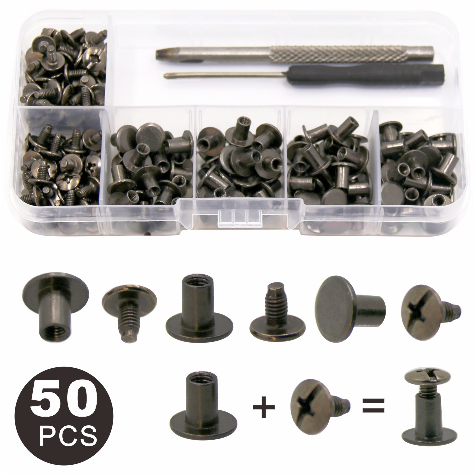 diy手作材料账本铆钉子母螺丝平头铆钉男士紧固皮带配件 对锁螺丝