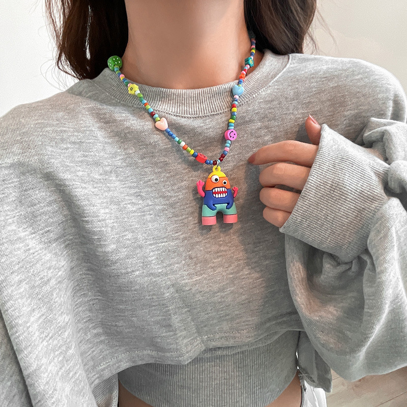 Cartoon Pattern Women'S Gender Cartoon Style Cartoon Plastic Resin Pendant Necklaces Wholesale