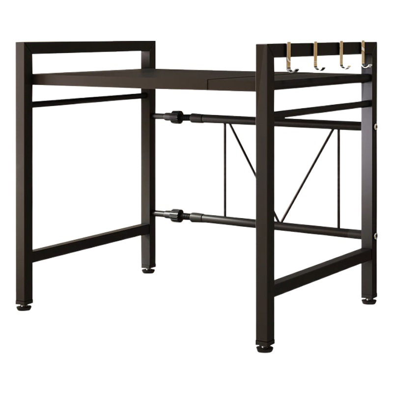 Rack de almacenamiento de horno de microondas cocina hogar encimera retráctil horno cocina de arroz condimento estante de piso de almacenamiento fabricante