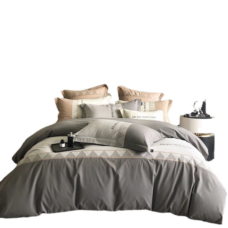 Otoño y invierno A clase espesa bordada algodón de lana larga molida cuatro piezas de algodón puro sábanas de algodón de tres piezas de tela doméstica 4