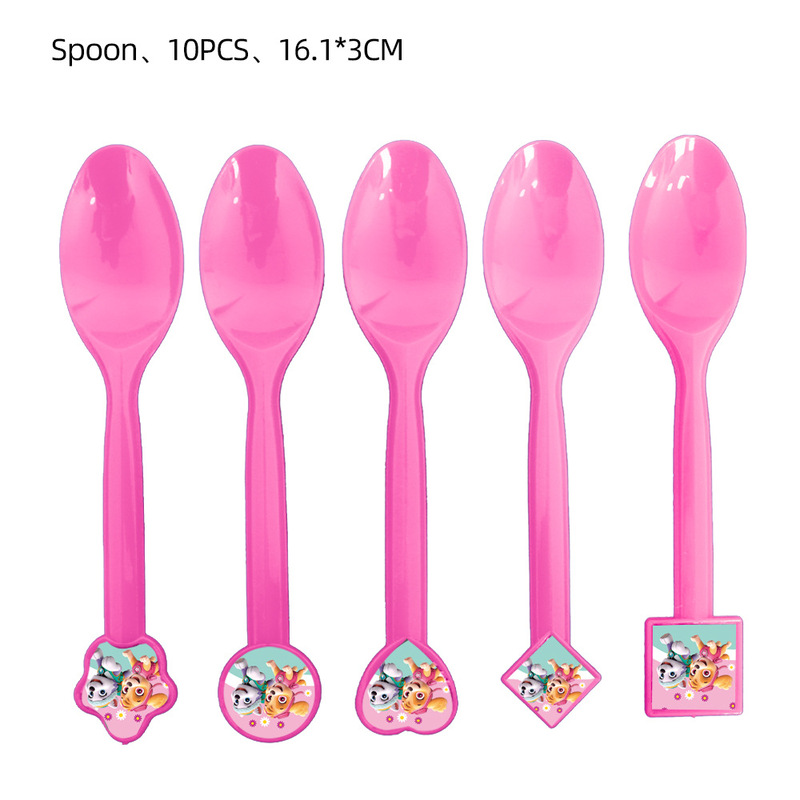跨境粉狗狗汪汪队儿童生日一次性餐具纸杯纸盘派对用品套装蛋糕碟|undefined