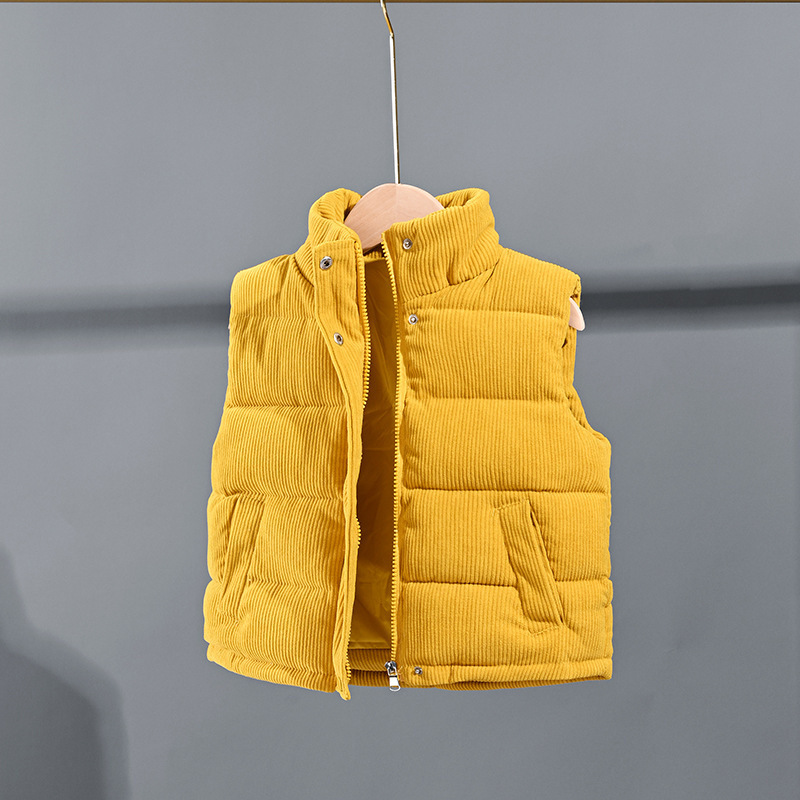 Baby chaleco 2025 nueva ropa de algodón para niños ropa de invierno para niños calentamiento de aire extranjero bebé caballo clip chaleco de algodón para niñas