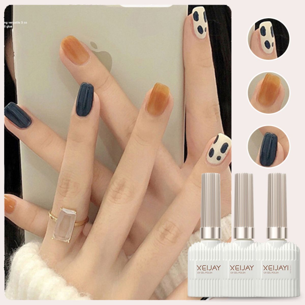 Juego de Esmalte Gel UV para Uñas de 3 Colores para Navidad y Salón de Uñas