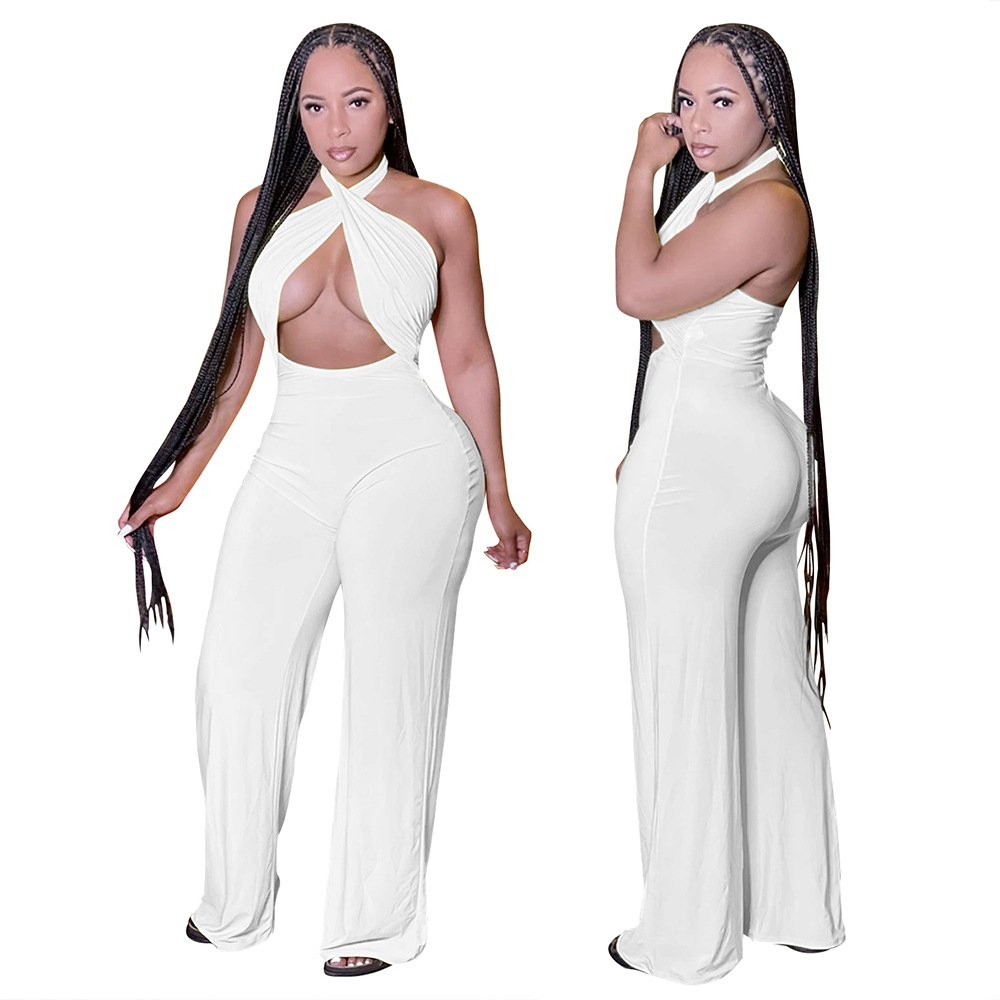 women s straight wide-leg jumpsuit nihaostyles clothing wholesale NSOSD79659