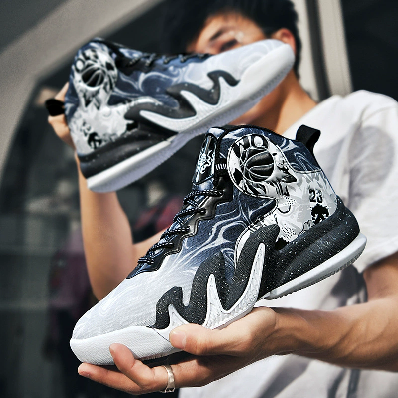 Новые летние дышащие баскетбольные кроссовки для подростков, высокие износостойкие амортизирующие профессиональные тренировочные спортивные кроссовки с цементным полом